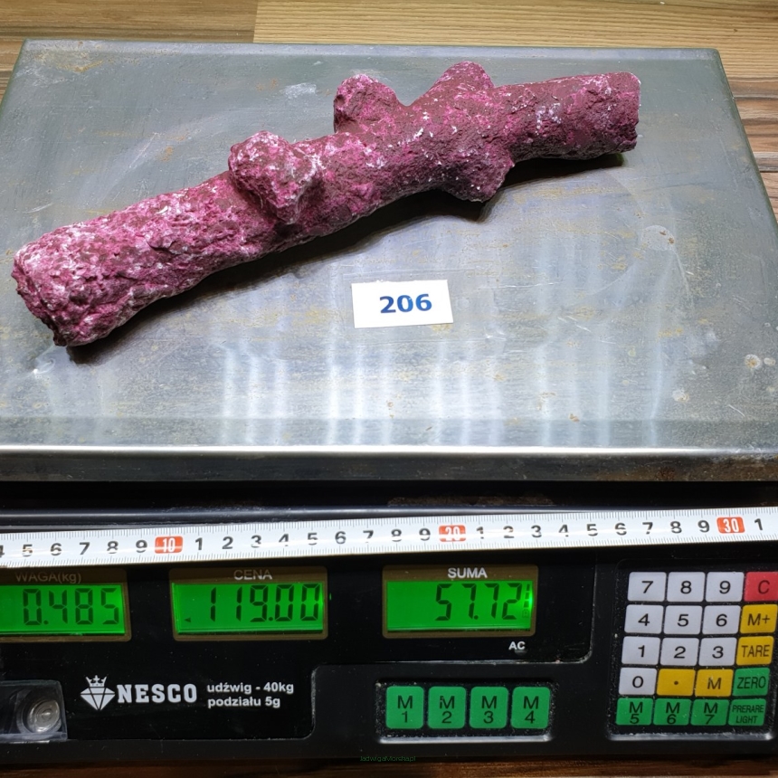 Ekologiczna skała Real reef rock BRANCH 0.485 kg (119 pln/kg) nr 206 (Dobra Cena Bez Rabatu)