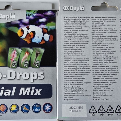 Dupla Gel-o-Drops Special Mix artemia mysis kryl 12x2g (pastylki żelowe)